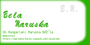 bela maruska business card